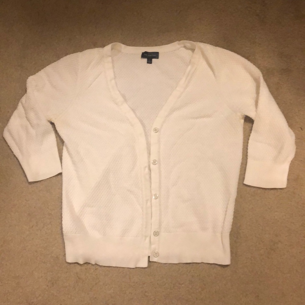 The Limited white knit cardigan